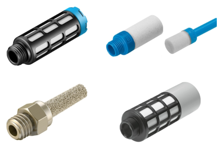 Pneumatic silencers